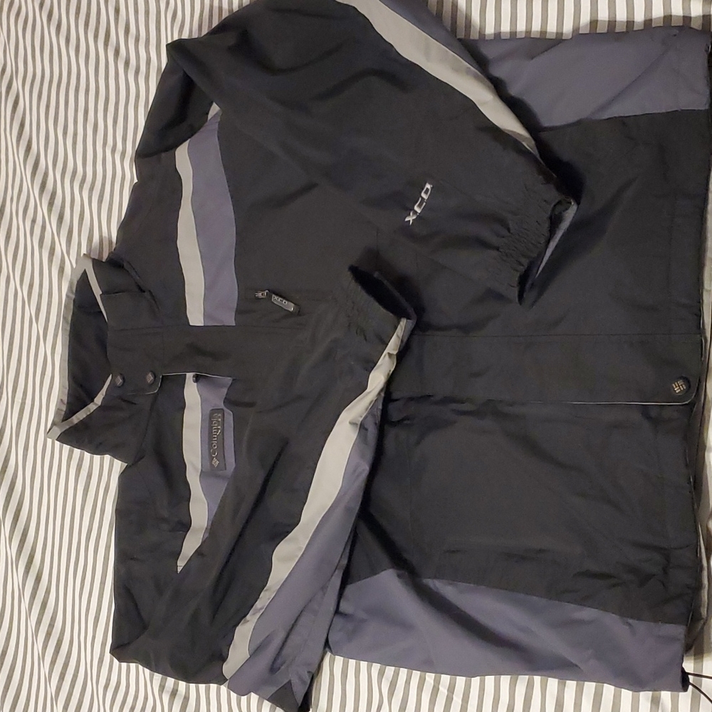 Columbia Mens Jacket, Black and Gray, Size Large
